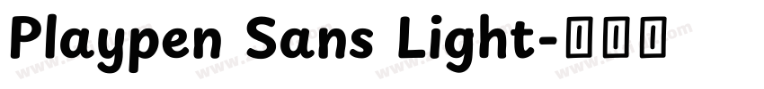 Playpen Sans Light字体转换